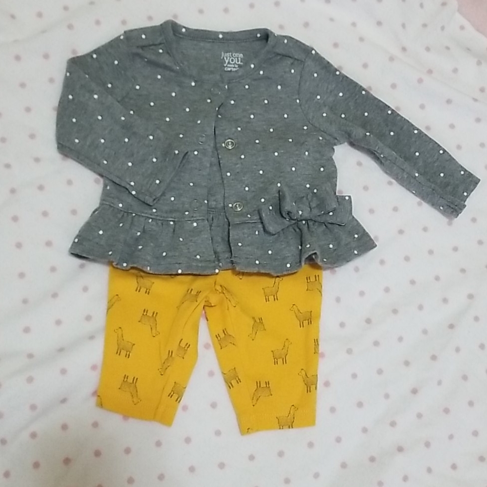 Baby girl pants with matching top